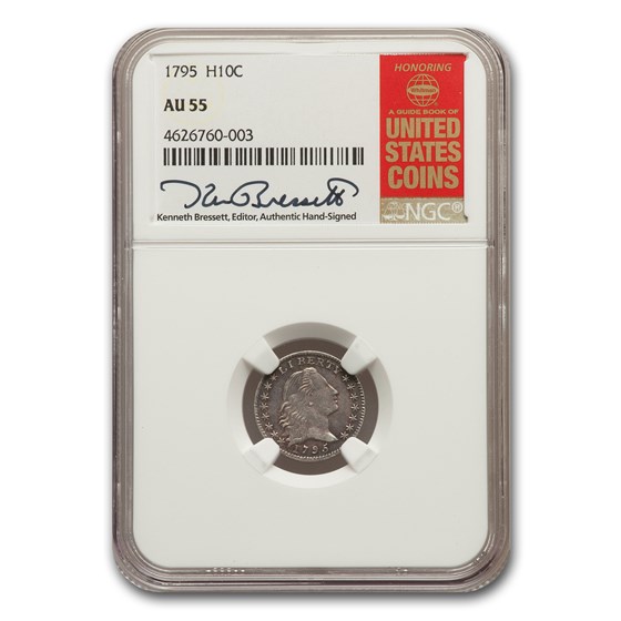 1795 Flowing Hair Half Dime AU-55 NGC 1795 Flowing Hair Half Dime AU-55 NGC